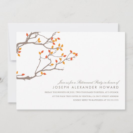 Invitation du Parti de la retraite des bienheureus (Devant)