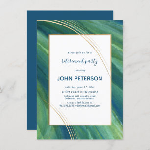 Invitation du Parti de la retraite Green, Navy, Go