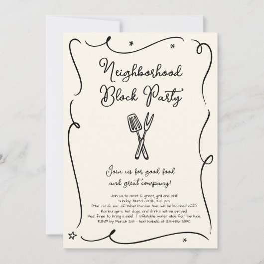 Invitation du parti de quartier (Devant)