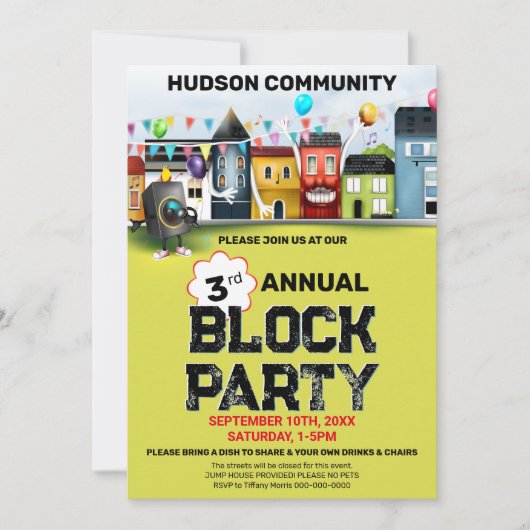 Invitation du parti de quartier (Devant)