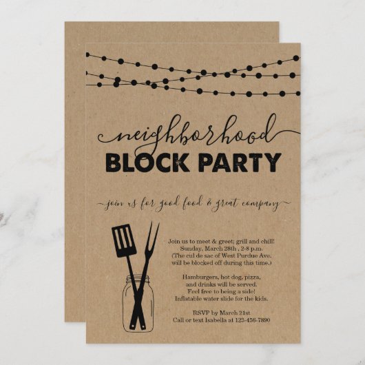 Invitation du parti de quartier (Devant / Derrière)