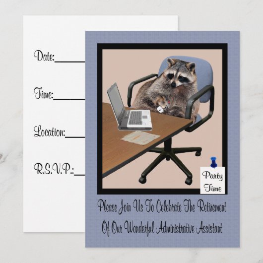 Invitation du parti de retraite (Devant / Derrière)