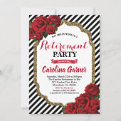 Invitation du parti de retraite aux roses rouges e (Devant)
