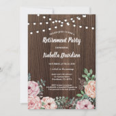 Invitation du parti de retraite. Bois rustique ros (Devant)