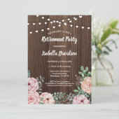 Invitation du parti de retraite. Bois rustique ros (Debout devant)