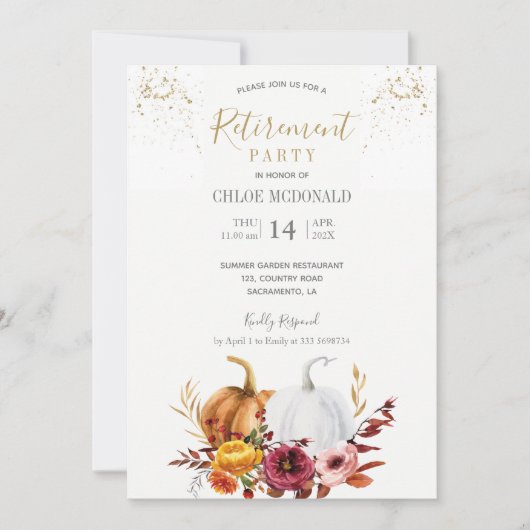  Invitation du parti de retraite d'automne (Devant)