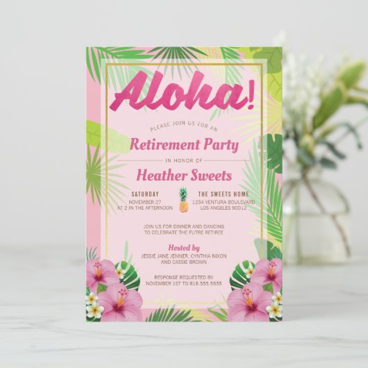 Invitation du parti de retraite de Luau (Debout devant)