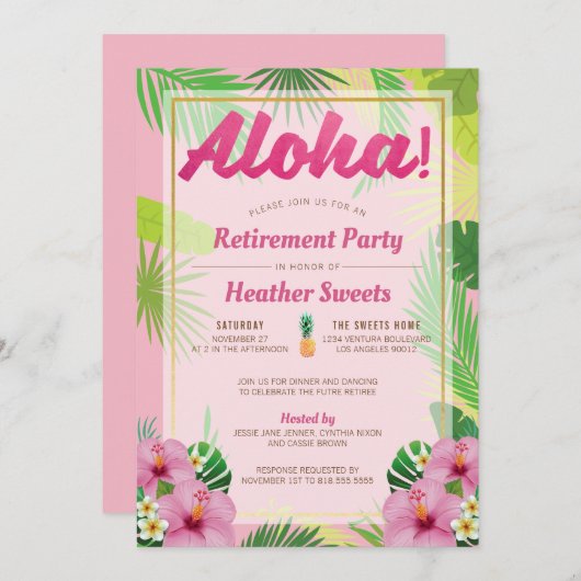 Invitation du parti de retraite de Luau (Devant / Derrière)