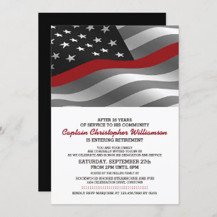 Invitation du parti de retraite des pompiers