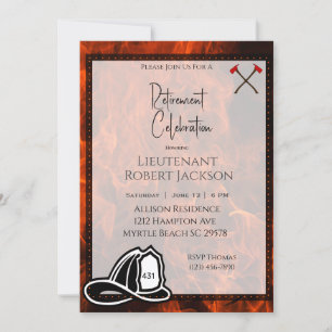 Invitation du parti de retraite des pompiers