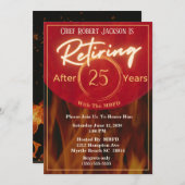 Invitation du parti de retraite des pompiers (Devant / Derrière)