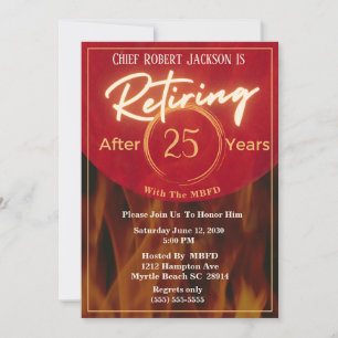 Invitation du parti de retraite des pompiers