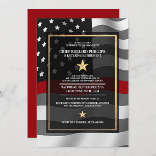 Invitation du parti de retraite des pompiers