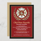 Invitation du parti de retraite des pompiers (Devant / Derrière)