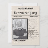 Invitation du parti de retraite du journal (Devant)