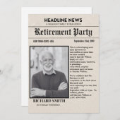 Invitation du parti de retraite du journal (Devant / Derrière)