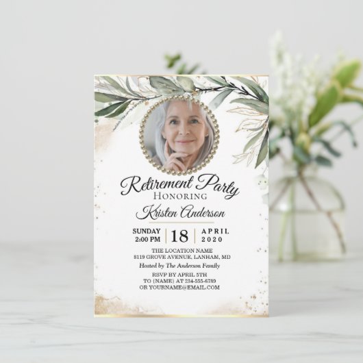 Invitation du parti de retraite Eucalyptus (Debout devant)