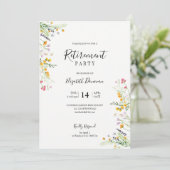 Invitation du parti de retraite fleur sauvage (Debout devant)