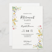 Invitation du parti de retraite fleur sauvage (Devant / Derrière)