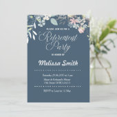 Invitation du Parti de retraite floral bleu de la  (Debout devant)