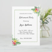 Invitation du Parti de retraite floral tropical (Debout devant)