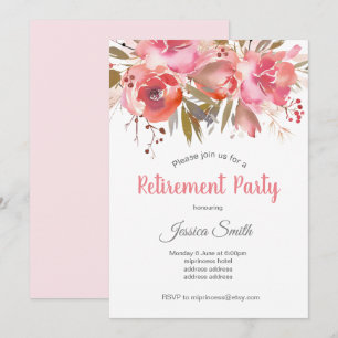 invitation du parti de retraite florale bohochique