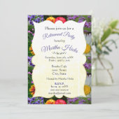 Invitation du parti de retraite florale pourpre (Debout devant)