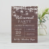 Invitation du parti de retraite Rustic Wood (Debout devant)