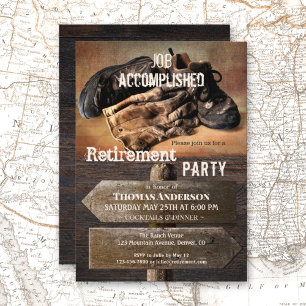 Invitation du parti de retraite Rustique Boots