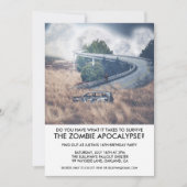 Invitation du parti de survie Zombie Apocalypse (Devant)