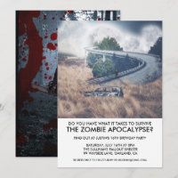 Invitation du parti de survie Zombie Apocalypse