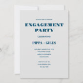 Invitation du parti d'engagement à motif des année (Devant)