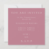 INVITATION DU PARTI D'ENGAGEMENT : CHERRY BLOSSOM (Dos)