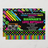 Invitation du parti des années 80 Fête d'anniversa (Devant / Derrière)