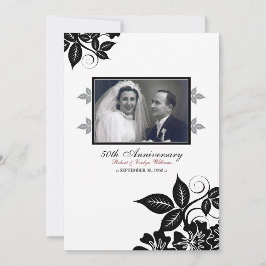 Invitation du Parti des fleurs (noir) (Devant)