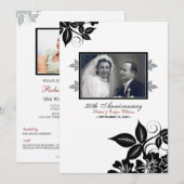 Invitation du Parti des fleurs (noir) (Devant / Derrière)