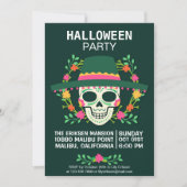 Invitation du parti d'Halloween Dia de los Muertos (Devant)
