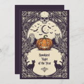 Invitation du parti d'horreur gothique (Devant / Derrière)