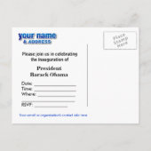 Invitation du parti d'investiture Obama (Dos)