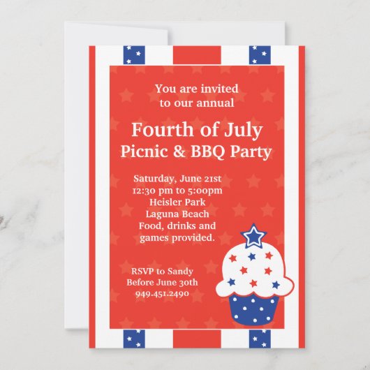 Invitation du Parti du 4 juillet (Devant)