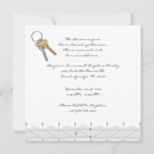 Invitation du Parti du réveil de la maison sucrée (Devant)