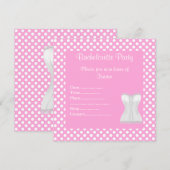 Invitation DU PARTI ÉLÉGANT POT PINK BACHELORETTE (Devant / Derrière)