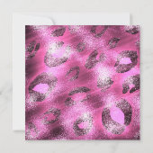 Invitation du parti Empreinte de léopard rose glam (Dos)