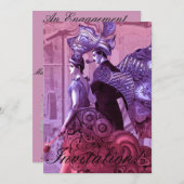 INVITATION DU PARTI ENGAGEMENT VINTAGE - DEUX IMAG (Devant / Derrière)