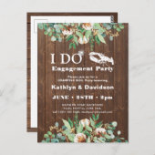 Invitation du parti Eucalyptus Fiançailles Crawfis (Devant / Derrière)