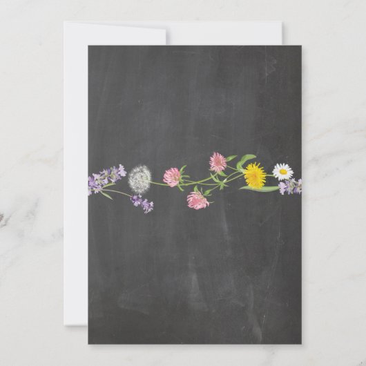 Invitation du parti Fête de l'mariée Rustic Wild F (Dos)