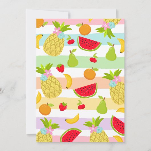 Invitation du Parti Frutti à deux tti 2e fête d'an (Dos)