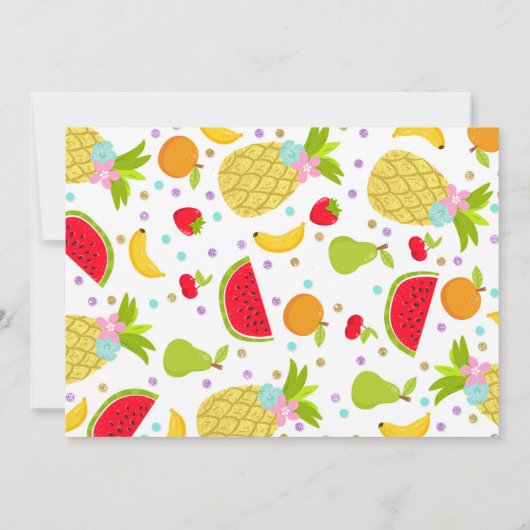 Invitation du Parti Frutti à deux tti 2e fête d'an (Dos)