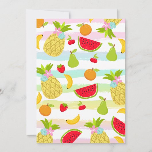 Invitation du Parti Frutti à deux tti 2e fête d'an (Dos)