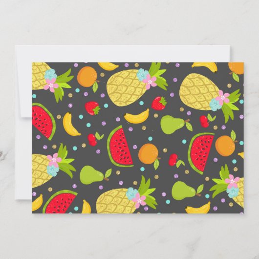 Invitation du Parti Frutti à deux tti 2e fête d'an (Dos)